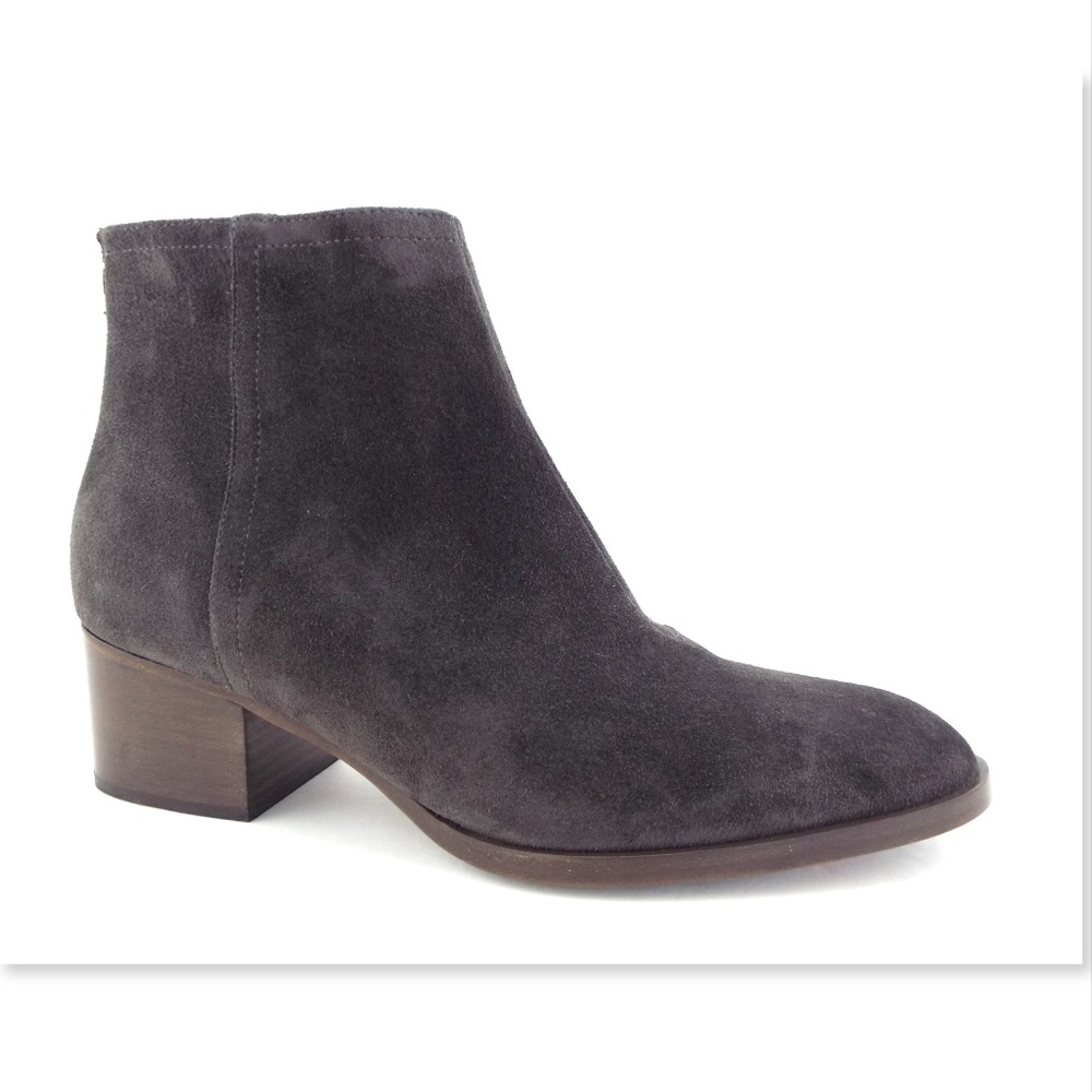 New RAG&BONE Asphalt Suede Leather Block Heel Booties 36.5